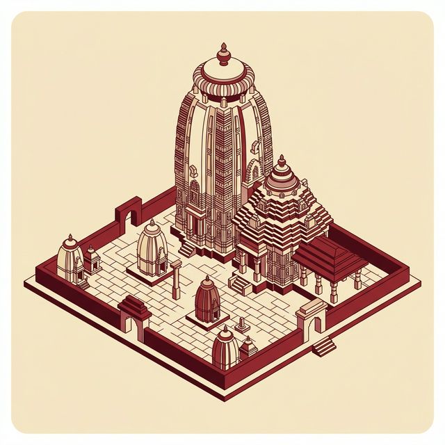 Isometric Lingaraj Temple